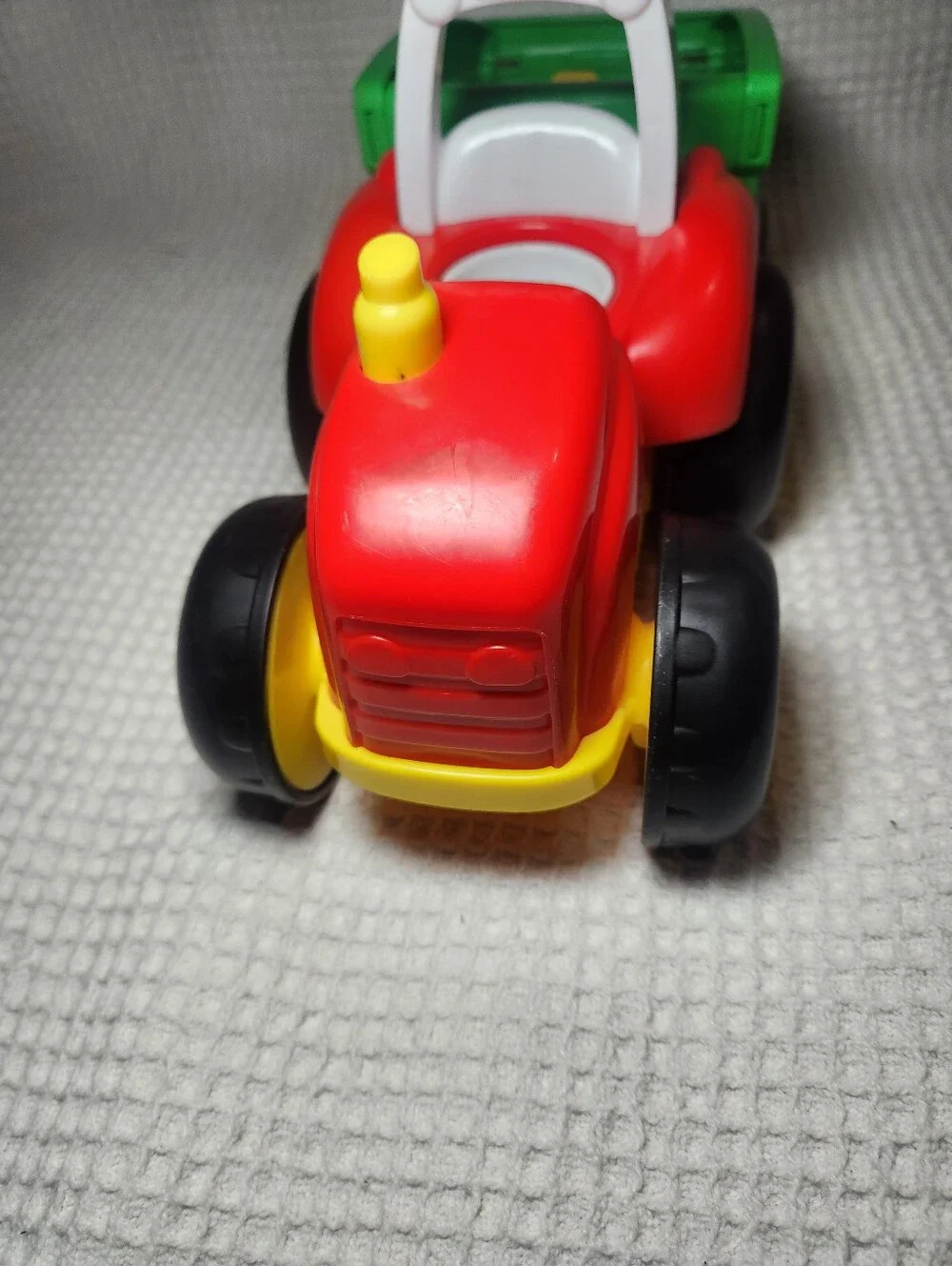 Kids Little People Toy Tractor with Green Trailer - Working 2013